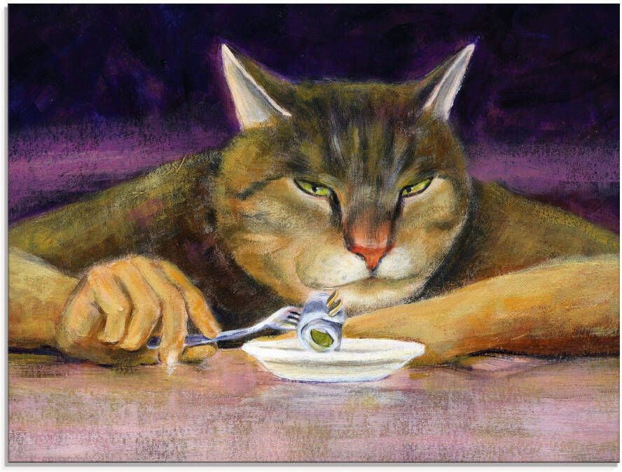 Artland Print op glas Kattengejammer in verschillende maten