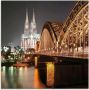 Artland Print op glas Keulen Skyline collage V - Thumbnail 1