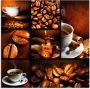 Artland Print op glas Koffie collage in verschillende maten - Thumbnail 1