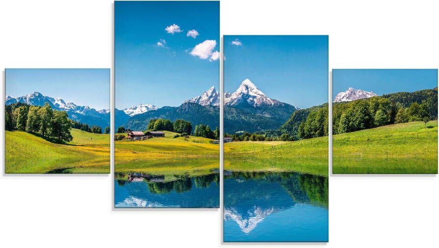 Artland Print op glas Landschap in de Alpen in verschillende maten