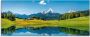 Artland Print op glas Landschap in de Alpen in verschillende maten - Thumbnail 1