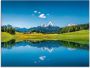 Artland Print op glas Landschap in de Alpen in verschillende maten - Thumbnail 1