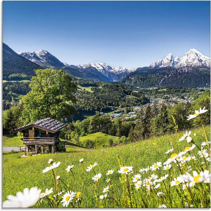 Artland Print op glas Landschap in de Beierse Alpen