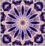 Artland Print op glas Mandala ster paars in verschillende maten - Thumbnail 1