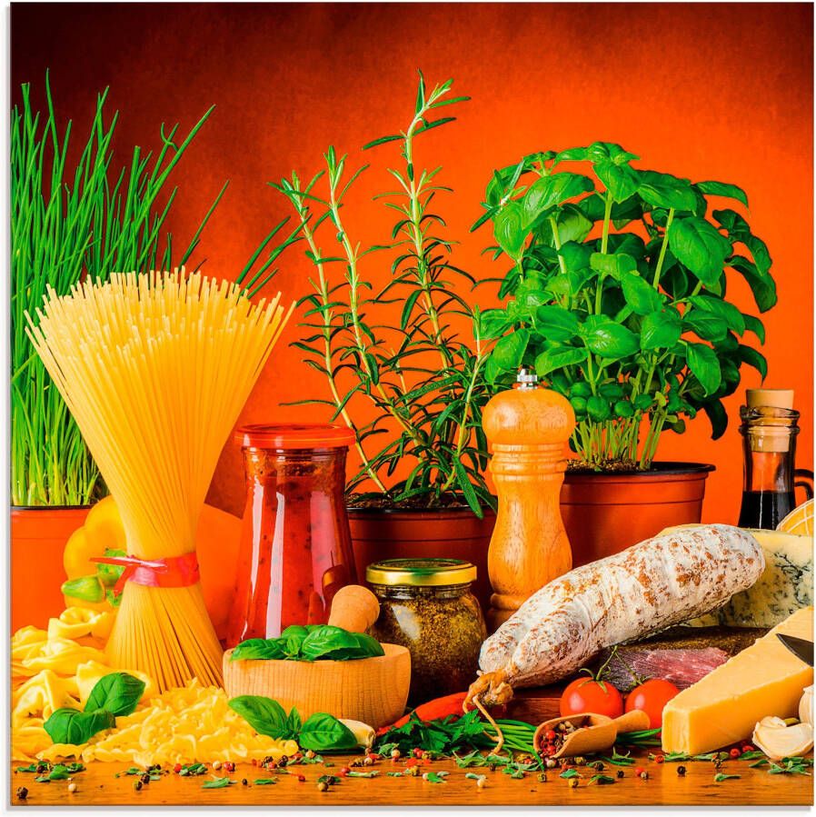 Artland Print op glas Mediterraans en Italiaans eten