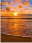 Artland Print op glas Mooie tropische zonsondergang aan het strand - Thumbnail 1