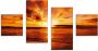 Artland Print op glas Mooie zonsondergang strand - Thumbnail 1