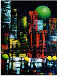 Artland Print op glas New York abstract II in verschillende maten