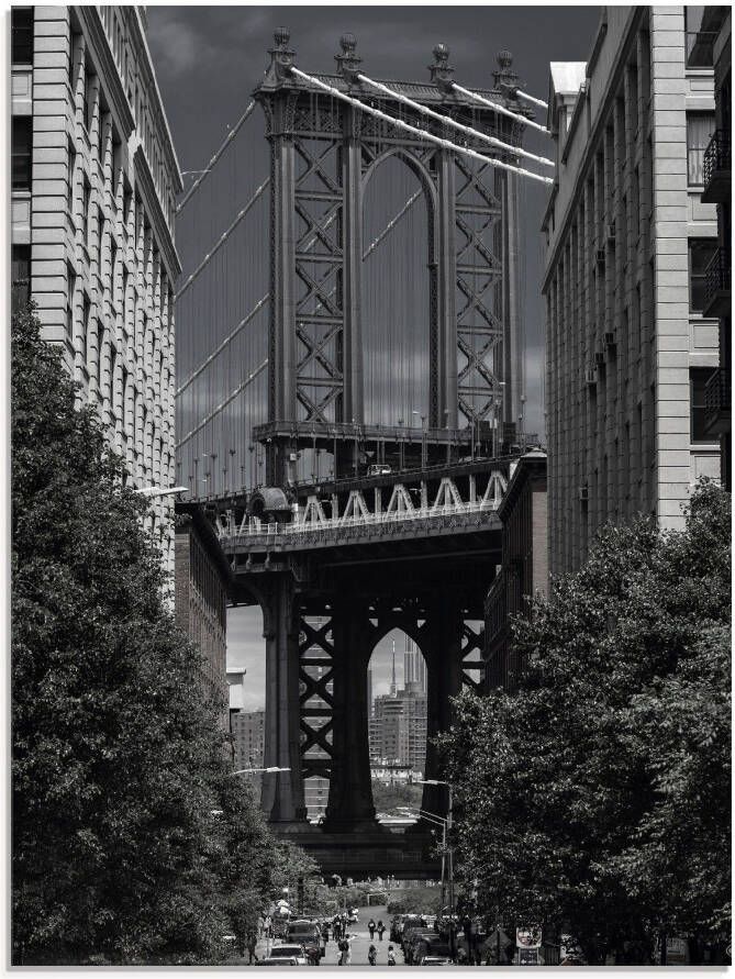 Artland Print op glas New York Manhattan Bridge - Foto 1