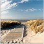 Artland Print op glas Noordzeestrand op Langeoog pier - Thumbnail 1