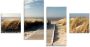 Artland Print op glas Noordzeestrand op Langeoog pier - Thumbnail 1