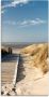 Artland Print op glas Noordzeestrand op Langeoog pier - Thumbnail 1