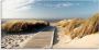 Artland Print op glas Noordzeestrand op Langeoog pier - Thumbnail 1