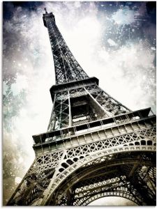 Artland Print op glas Parijs Eiffeltoren Decoratief in verschillende maten