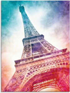 Artland Print op glas Parijs Eiffeltoren II in verschillende maten