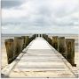 Artland Print op glas Pier in Watt in verschillende maten - Thumbnail 1