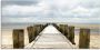 Artland Print op glas Pier in Watt in verschillende maten - Thumbnail 1