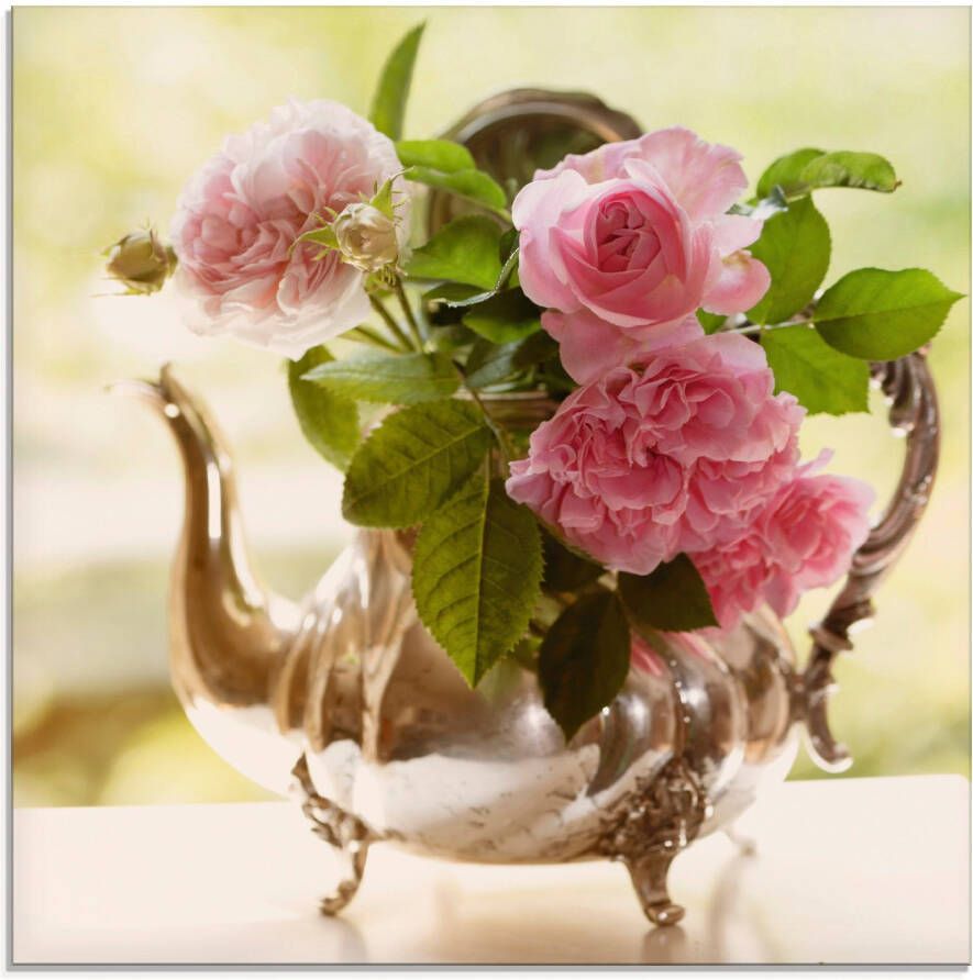 Artland Print op glas Rozen Romance in verschillende maten