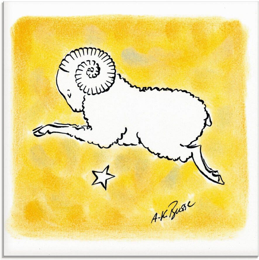 Artland Print op glas Serie sterrenbeeld ram
