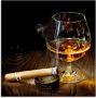 Artland Print op glas Sigaar en cognac in verschillende maten - Thumbnail 1