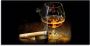 Artland Print op glas Sigaar en cognac in verschillende maten - Thumbnail 1