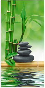Artland Print op glas Spa concept zen basaltstenen in verschillende maten