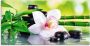 Artland Print op glas Spa stenen bamboe takjes orchidee - Thumbnail 1