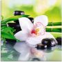 Artland Print op glas Spa stenen bamboe takjes orchidee - Thumbnail 1