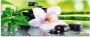 Artland Print op glas Spa stenen bamboe takjes orchidee - Thumbnail 1