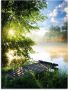 Artland Print op glas Stijger in de ochtend in verschillende maten - Thumbnail 1