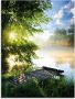 Artland Print op glas Stijger in de ochtend in verschillende maten - Thumbnail 1