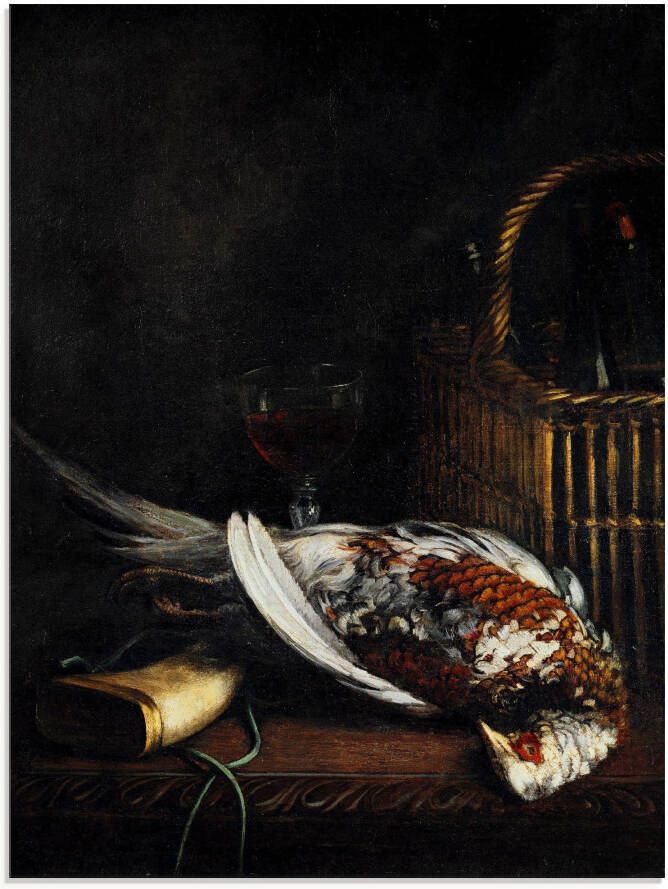 Artland Print op glas Stilleven met fazant. in verschillende maten