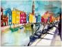 Artland Print op glas Venetië multicolour in verschillende maten - Thumbnail 1