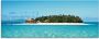 Artland Print op glas Verbluffend Fiji eiland en heldere zee - Thumbnail 1