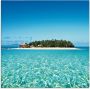 Artland Print op glas Verbluffend Fiji eiland en heldere zee - Thumbnail 1