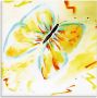 Artland Print op glas Vlinder geel in verschillende maten - Thumbnail 1