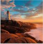 Artland Print op glas Vuurtoren aan de Peggy baai - Thumbnail 1