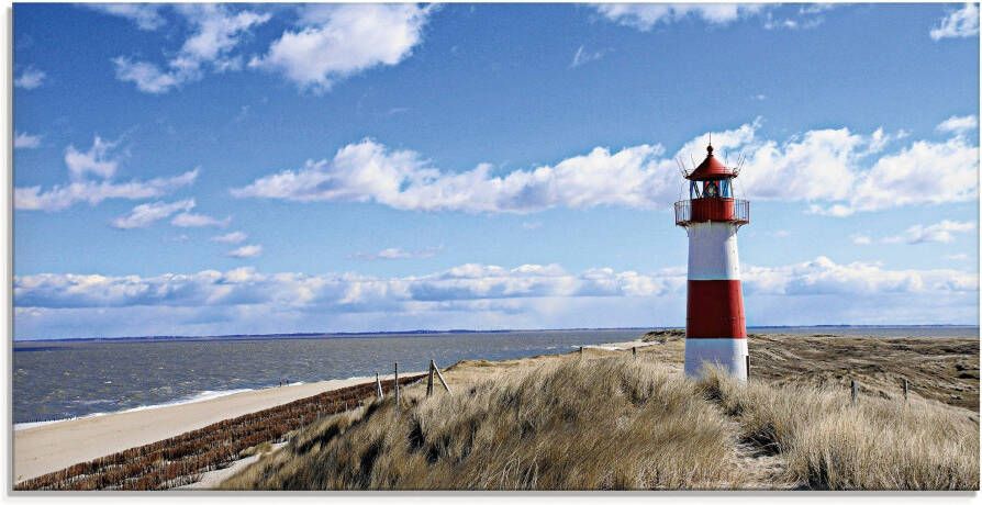 Artland Print op glas Vuurtoren Sylt in verschillende maten