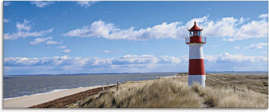 Artland Print op glas Vuurtoren Sylt in verschillende maten