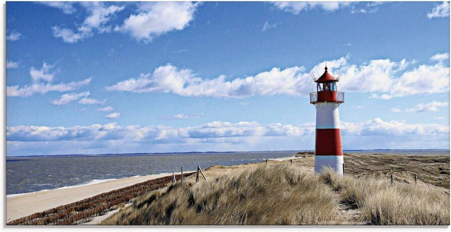 Artland Print op glas Vuurtoren Sylt in verschillende maten