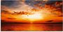 Artland Print op glas Zonsondergang aan het strand met prachtige hemel - Thumbnail 1