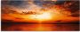 Artland Print op glas Zonsondergang aan het strand met prachtige hemel - Thumbnail 1