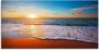 Artland Print op glas Zonsondergang en de zee - Thumbnail 1