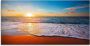 Artland Print op glas Zonsondergang en de zee - Thumbnail 1