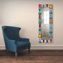 Artland Sierspiegel Fotocollage van 32 kleurrijke voordeuren spiegel met lijst voor het hele lichaam wandspiegel met motiefrand landhuis - Thumbnail 1