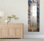 Artland Sierspiegel Lavendel tegen houten achtergrond spiegel met lijst voor het hele lichaam wandspiegel met motiefrand landhuis - Thumbnail 1