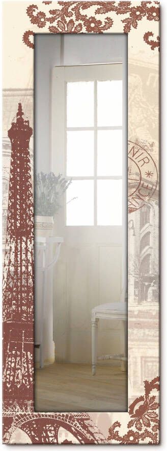 Artland Sierspiegel Parijs Collage spiegel met lijst voor het hele lichaam wandspiegel met motiefrand landhuis