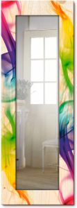 Artland Sierspiegel Rook abstract ingelijste spiegel voor het hele lichaam met motiefrand geschikt voor kleine smalle hal halspiegel mirror spiegel omrand om op te hangen
