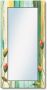 Artland Sierspiegel Veelkleurige bloemen spiegel met lijst voor het hele lichaam wandspiegel met motiefrand landhuis - Thumbnail 1
