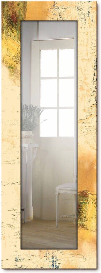 Artland Sierspiegel Welkom in ons huis vintage shabby chic wandspiegel spiegel voor het hele lichaam